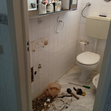 Reparação da rotura de água.