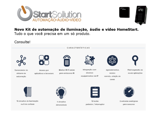 Sistema exclusivo para automação residencial e corporativa. Controle seus equipamentos de áudio, vídeo e climatização, iluminação, cortinas e persinas com o melhor custo/benefício do mercado.