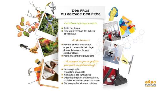 AXEO Services vous propose l'entretien, le nettoyage de vos locaux commerciaux et de vos espaces vitrés