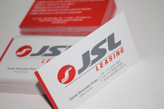 Cartões JSL, impressos em serigrafia