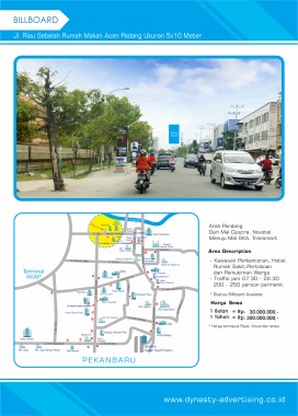 Billboard 5x10 meter Jl Riau Pekanbaru