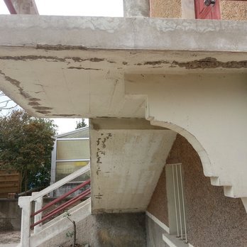 Escalier - terrasse   fissuré avant intervention RÉNOVALIA84