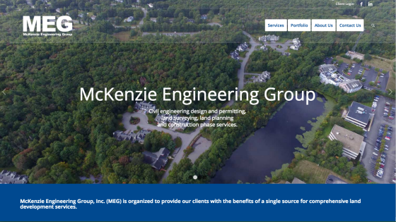 Website for civil engineering group.  http://www.mckeng.com