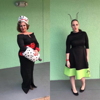 2 of the Disney Villains inspired gowns 