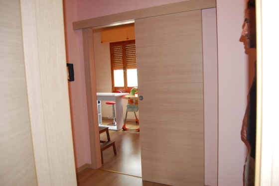porta scorrevole esterno muro in laminato