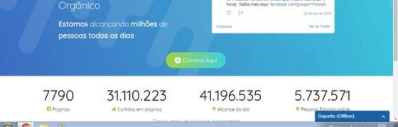 Quantidade de alcance que a plataforma proporciona. Milhões de pessoas curtindo e compartilhando suas postagem.