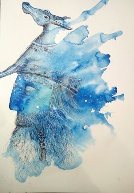 Illustrazione ad acquerelli e inchiostro