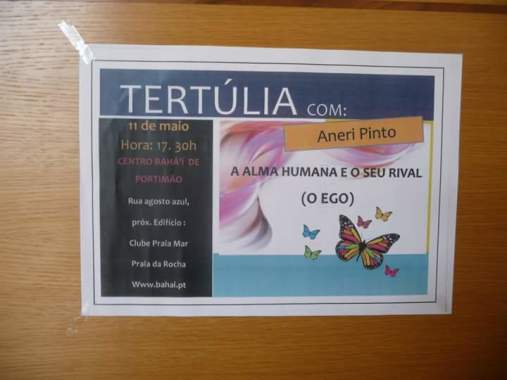 cartaz da palestra sobre o ego em Portimão 