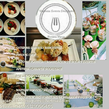 Servicio de catering para eventos sociales y empresariales