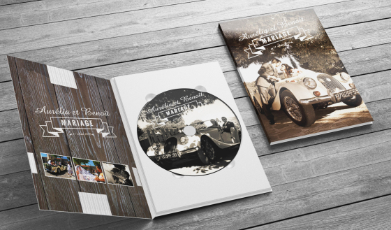 Le petit plus: Création jaquette de DVD, un DVD offert aux mariés