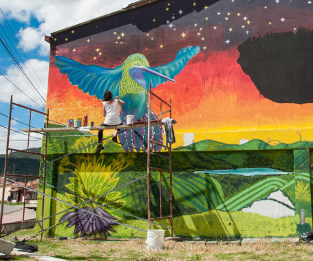 Mural realizado en Guasca Cundinamarca