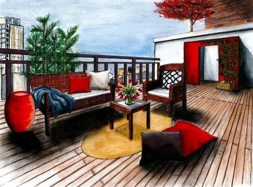 terrasse en pleine ville