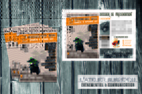 Création d'affiches, de dossiers de presse et partenariat dans le cadre d'un rassemblement de motards.