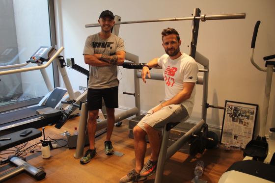 Avec Yohan Cabaye joueur de foot pro