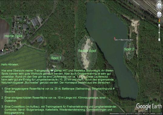 Luftbild über Trainingsgebiete