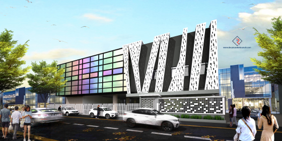 Renovasi fasade gedung serba guna