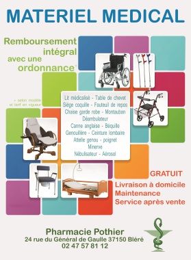 Affiche 50 x 70 cm en vitrophanie pour la Pharmacie Pothier