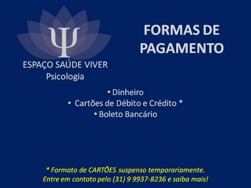 FORMAS DE PAGAMENTO