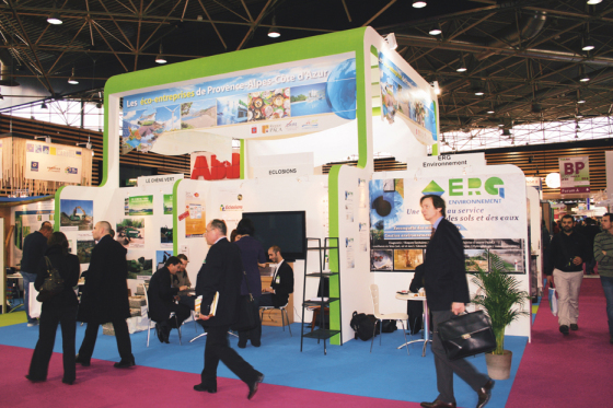 Stand primé "Prix de l'éco-conception" sur le salon POLLUTEC pour la Région PACA