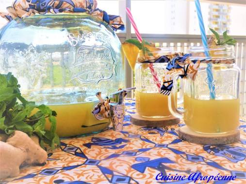 Jus de gingembre et ananas