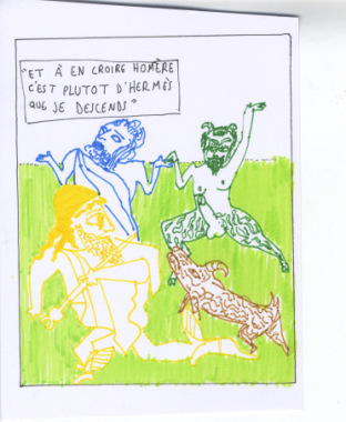Pan Dort, feutre sur papier, 2009