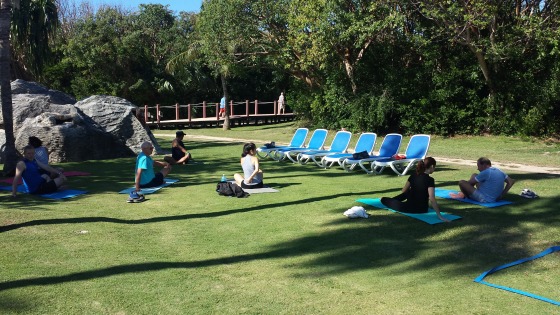 Otro lindo día practicando Yoga Fitness, apto para todos.