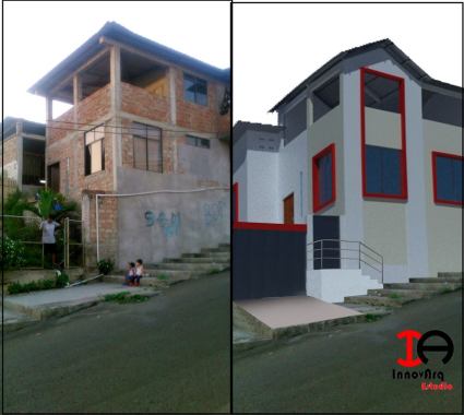 Propuesta de remodelación de vivienda unifamiliar, realizada por InnovArq Estudio (actual DISAU ESTUDIO).