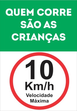 Placa de sinalização interna