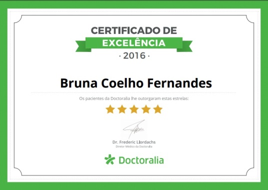 Certificado de excelência por serviços prestados