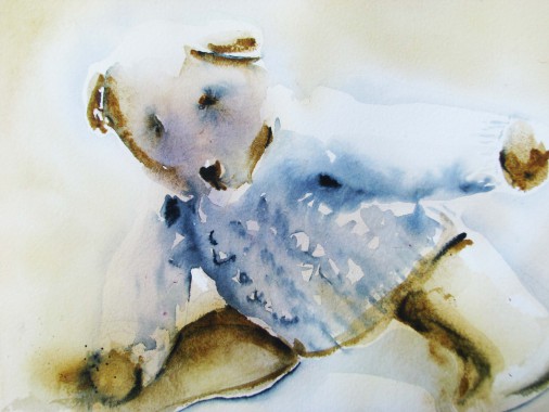 Nounours. Aquarelle. 20x30