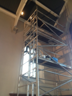 portable scaffold work