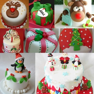 Mini tortas navideñas
