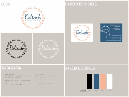 Identidade Visual para empresa Delicah decorações - Maringá/PR