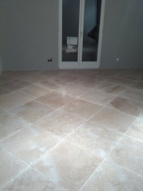 pose de carreaux pierre 50x50