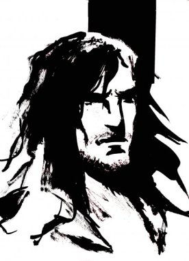 Recherche encre, personnage story-board