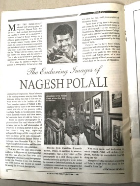 Nagesh Polali's artical published Mangalore Today Maxine