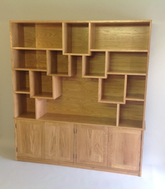 Oak book & display case.