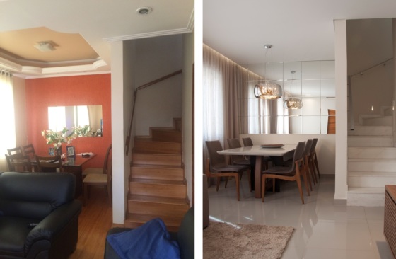 Antes e depois sala