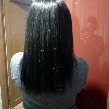 tinta nera e piega liscia