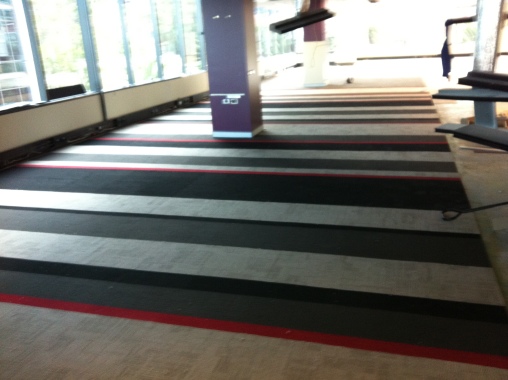 Unique conventional carpet design, Sydney Stadium