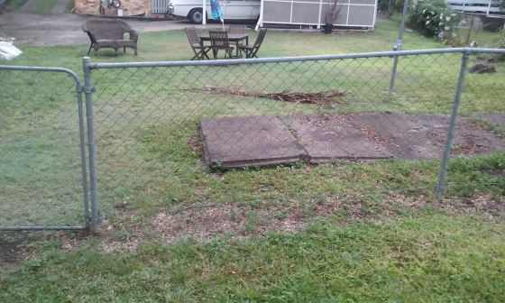 Before back fence