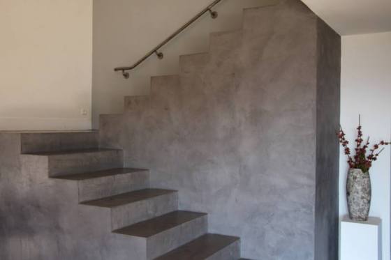 béton ciré monté d escalier.