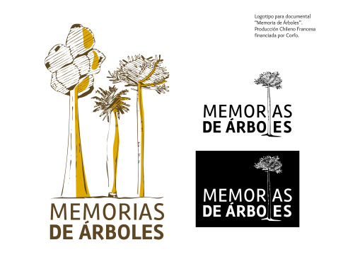 Diseño de logotipo para documental “Memoria de Árboles”. Producción Chileno Francesa financiada por Corfo.