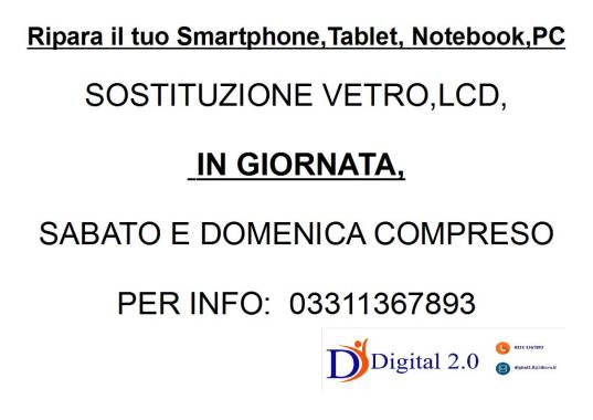 ripariamo in 24/48 Sabato e domenica compreso.