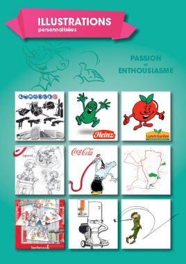Illustrations cartoon personnalisés et mise au net