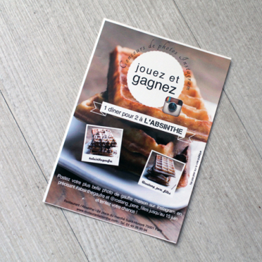 Flyer pour jeux concours (restaurant)
