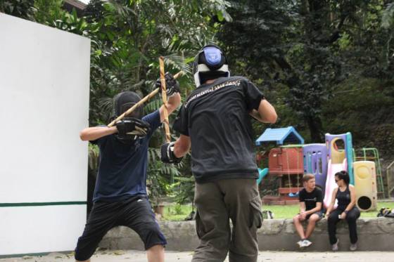 SINAG FMA members during a friendly sparring session with other FMA practitioners