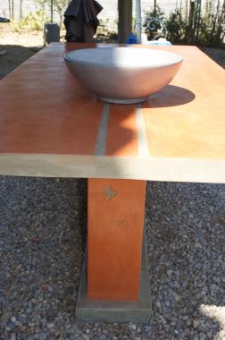 Création d'une table en béton avec pose de béton ciré (1)