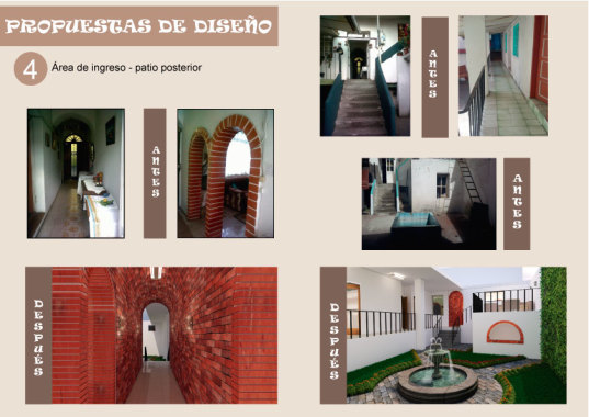 Propuesta de diseño (antes y después)
"De vivienda a cafetería lounge"