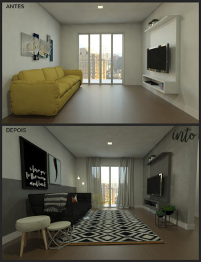 Antes e depois: sala de estar